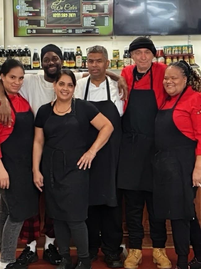 The Singh family at Singh's Roti Shop